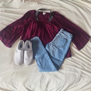 mossimo: maroon blouse